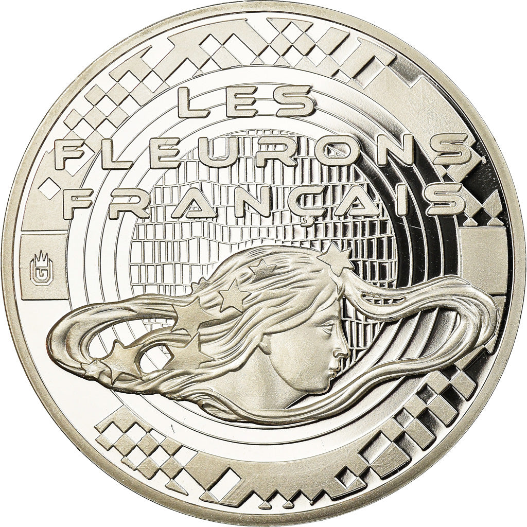 France, Medal, Les Fleurons Français, La Tour Eiffel, MS(65-70), Copper Plated