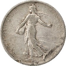 FRANCE, Semeuse, Franc, 1899, Paris, KM #844.1, VF(20-25), Silver, 23, Gadoury..