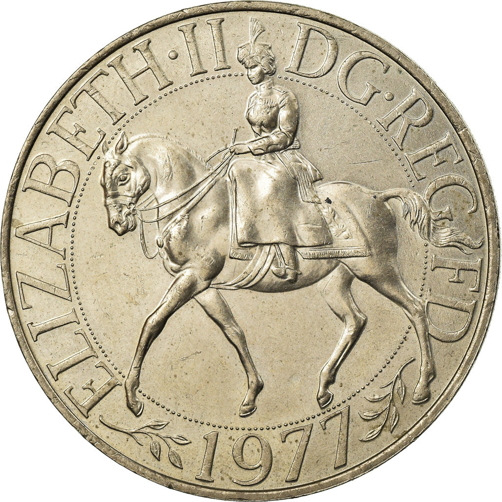 Coin, Great Britain, Elizabeth II, 25 New Pence, 1977, AU(50-53), Copper-nickel