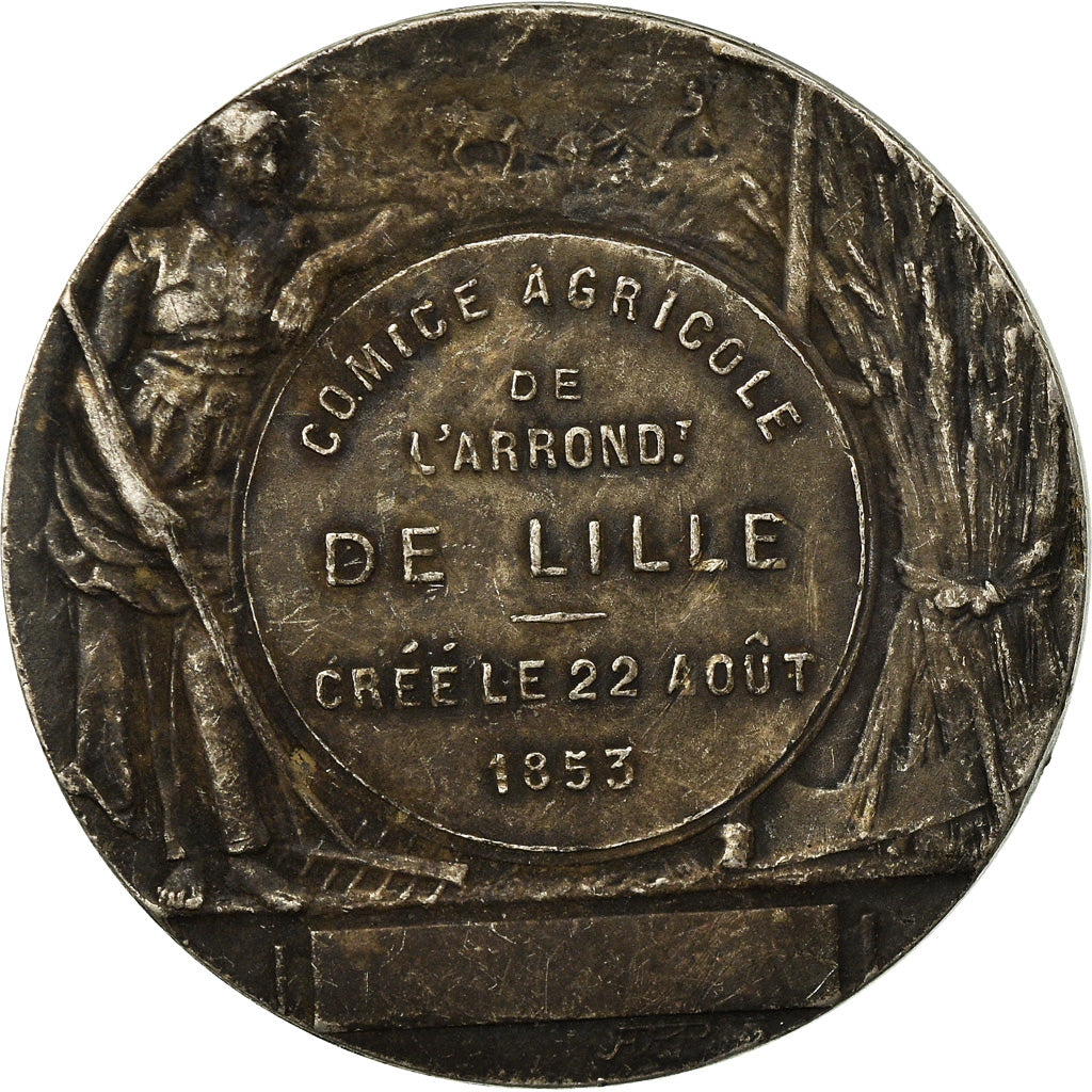 France, Medal, Comice Agricole de l'Arrondissement de Lille, 1853, Bottée