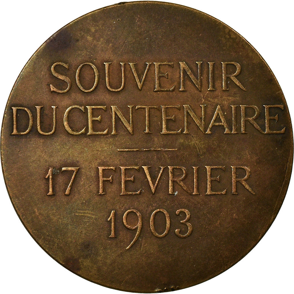 France, Medal, Souvenir du Centenaire d'Edgar Quinet, 1903, Ponscarme