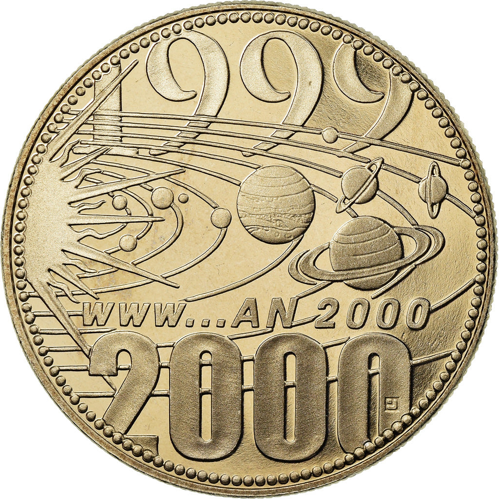 France, Medal, Europa, Passage à l'An 2000, 2000, MS(65-70), Copper-nickel