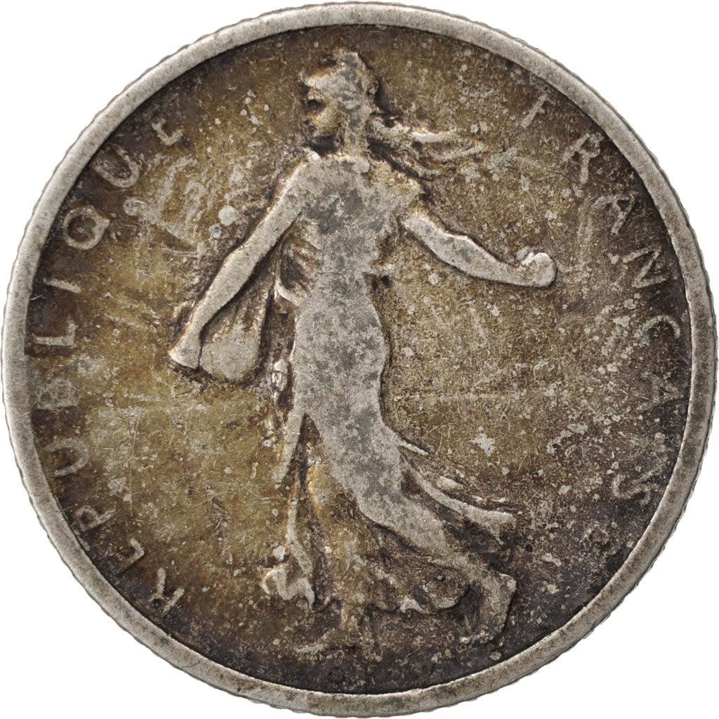 FRANCE, Semeuse, Franc, 1898, Paris, KM #844.1, VF(20-25), Silver, 23, Gadoury..