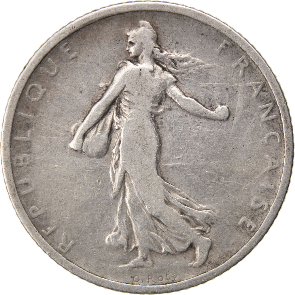 FRANCE, Semeuse, Franc, 1898, Paris, KM #844.1, VF(20-25), Silver, 23, Gadoury..