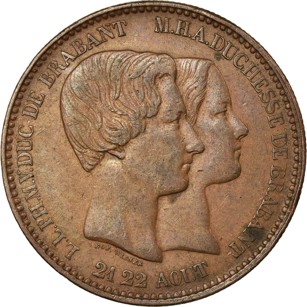 Belgium, Medal, Léopold Ier, Mariage du Duc de Brabant, 1853, Wiener