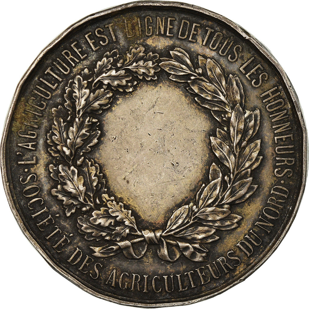 France, Medal, Société des Agriculteurs du Nord, VF(30-35), Silver