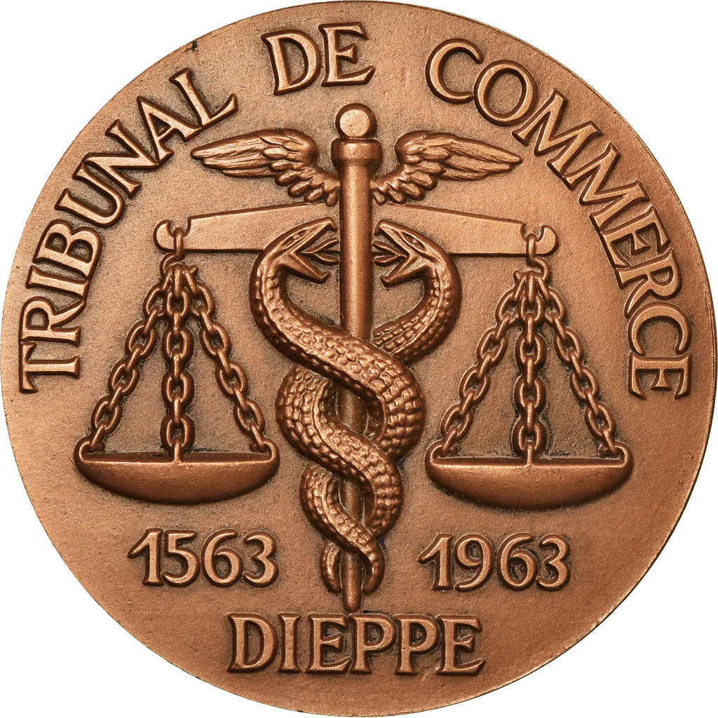 France, Medal, Chambre de Commerce de Dieppe, 1963, MS(63), Bronze