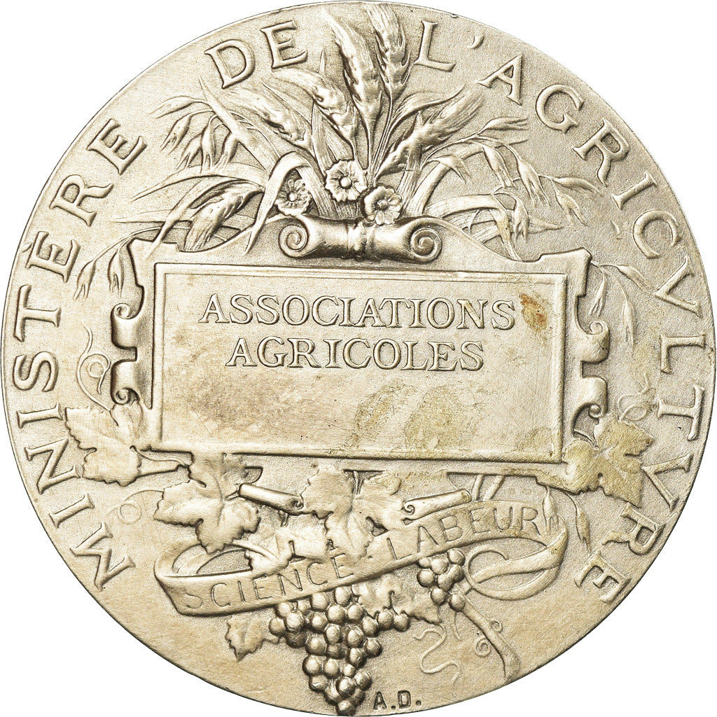 France, Medal, Ministère de l'Agriculture, Associations Agricoles, Alphée