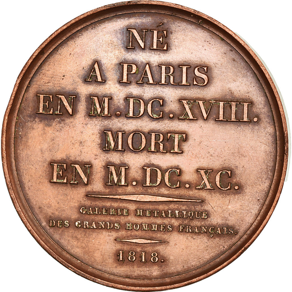 Francia, medalla, Galerie des Grands Hommes, Charles le Brun, History, 1818