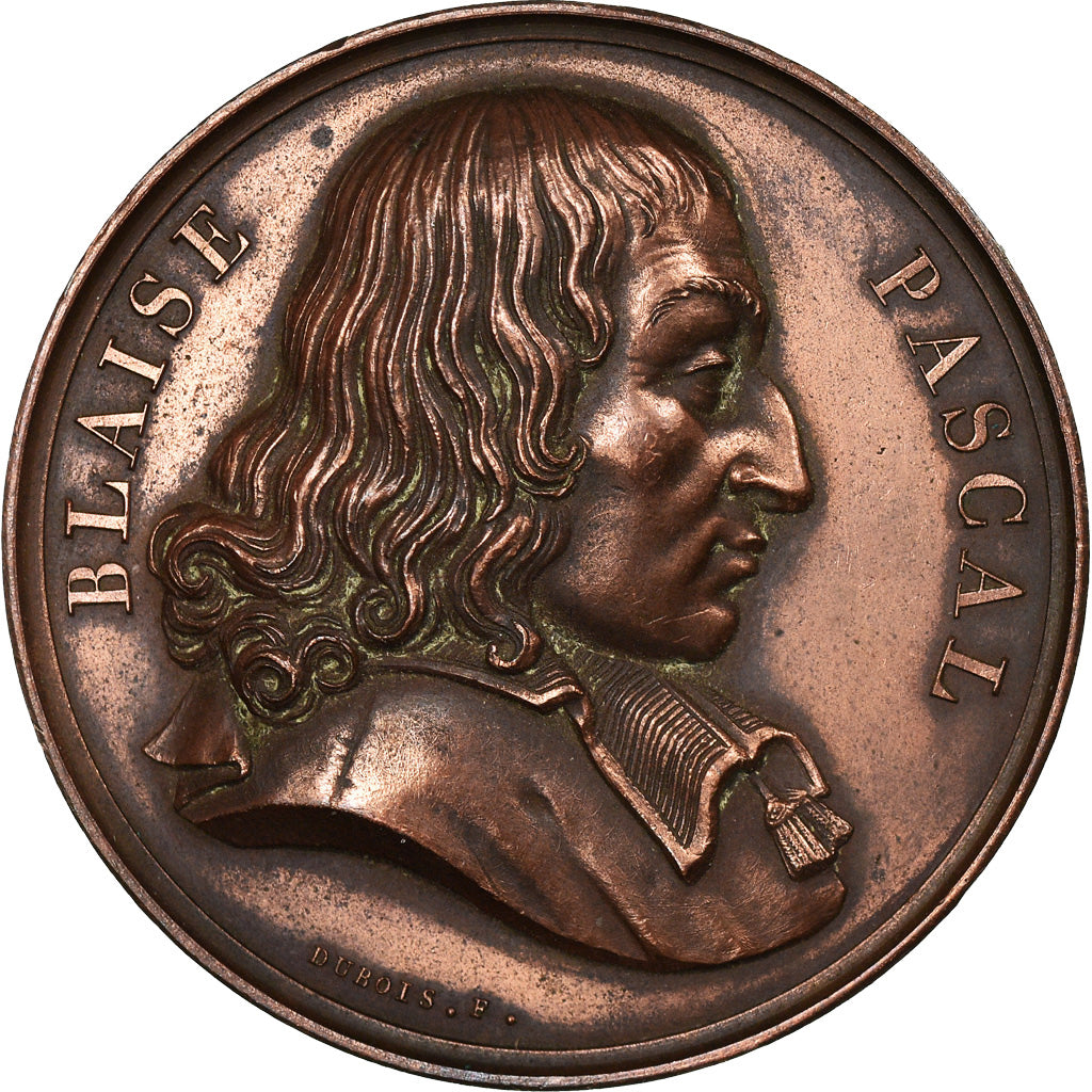 Frankreich, Medaille, Galerie des Grands Hommes, Blaise Pascal, History, 1817