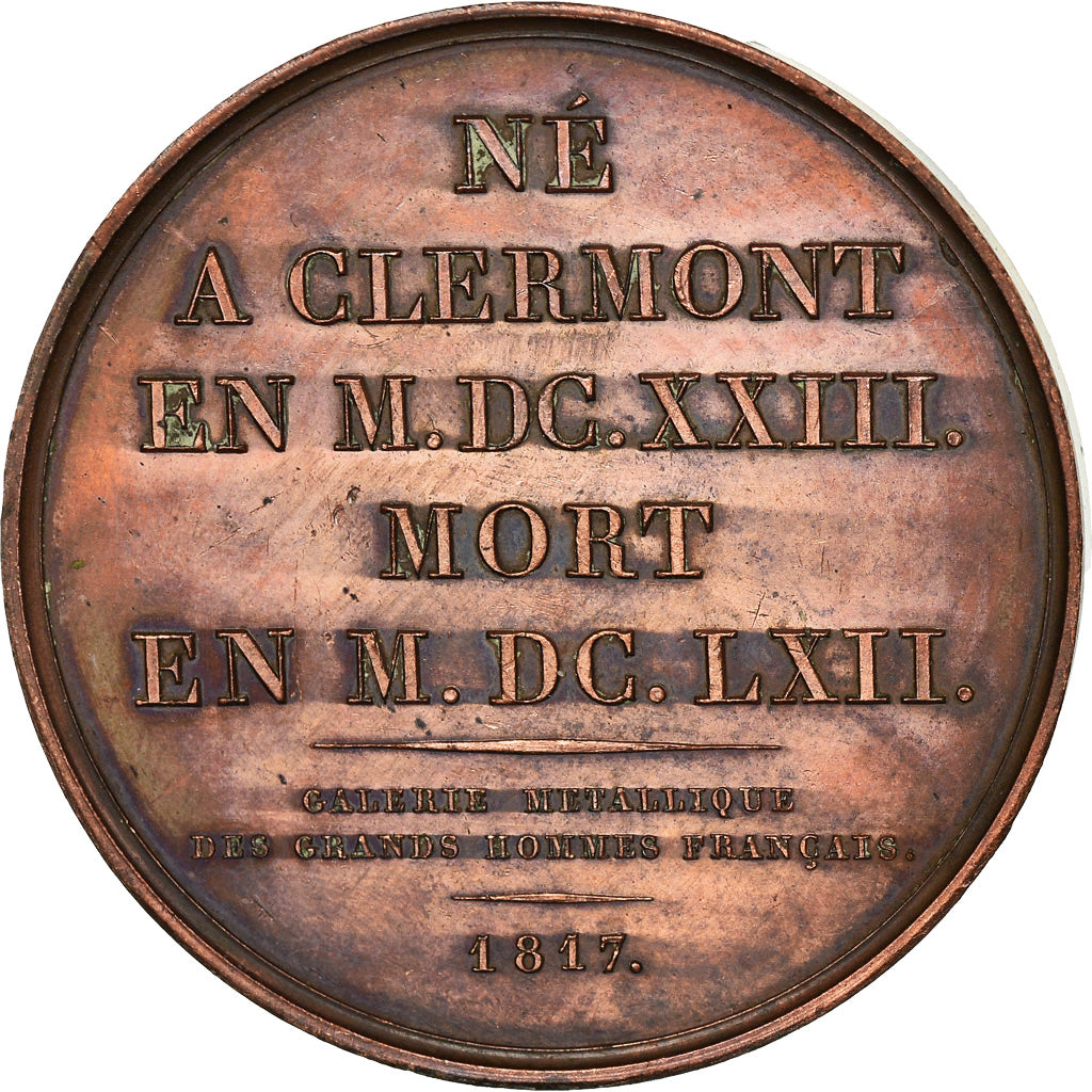 Frankreich, Medaille, Galerie des Grands Hommes, Blaise Pascal, History, 1817