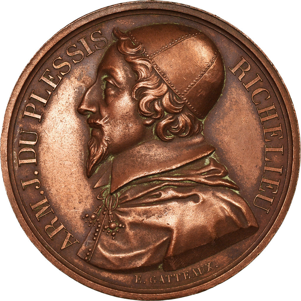 Francia, medaglia, Galerie des Grands Hommes, Richelieu, History, 1821