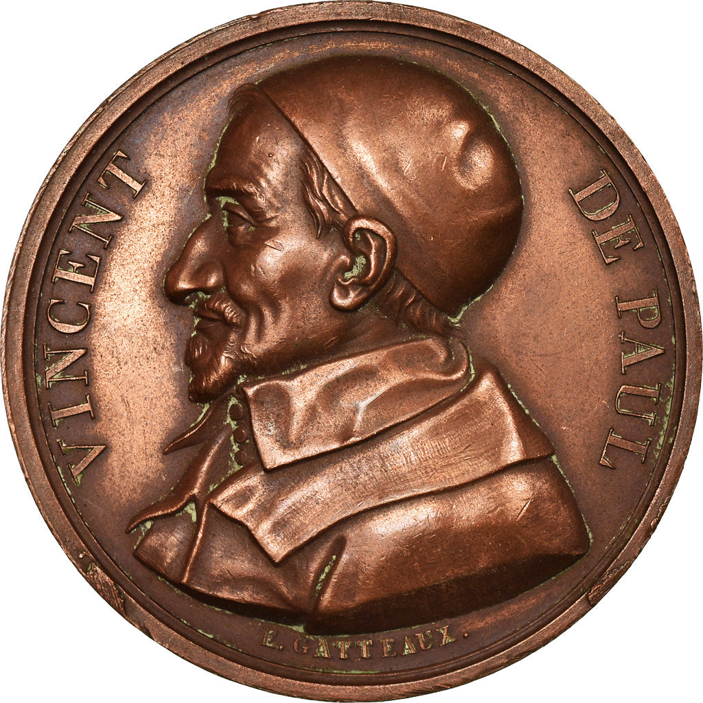 France, Medal, Galerie des Grands Hommes, Vincent de Paul, History, 1821