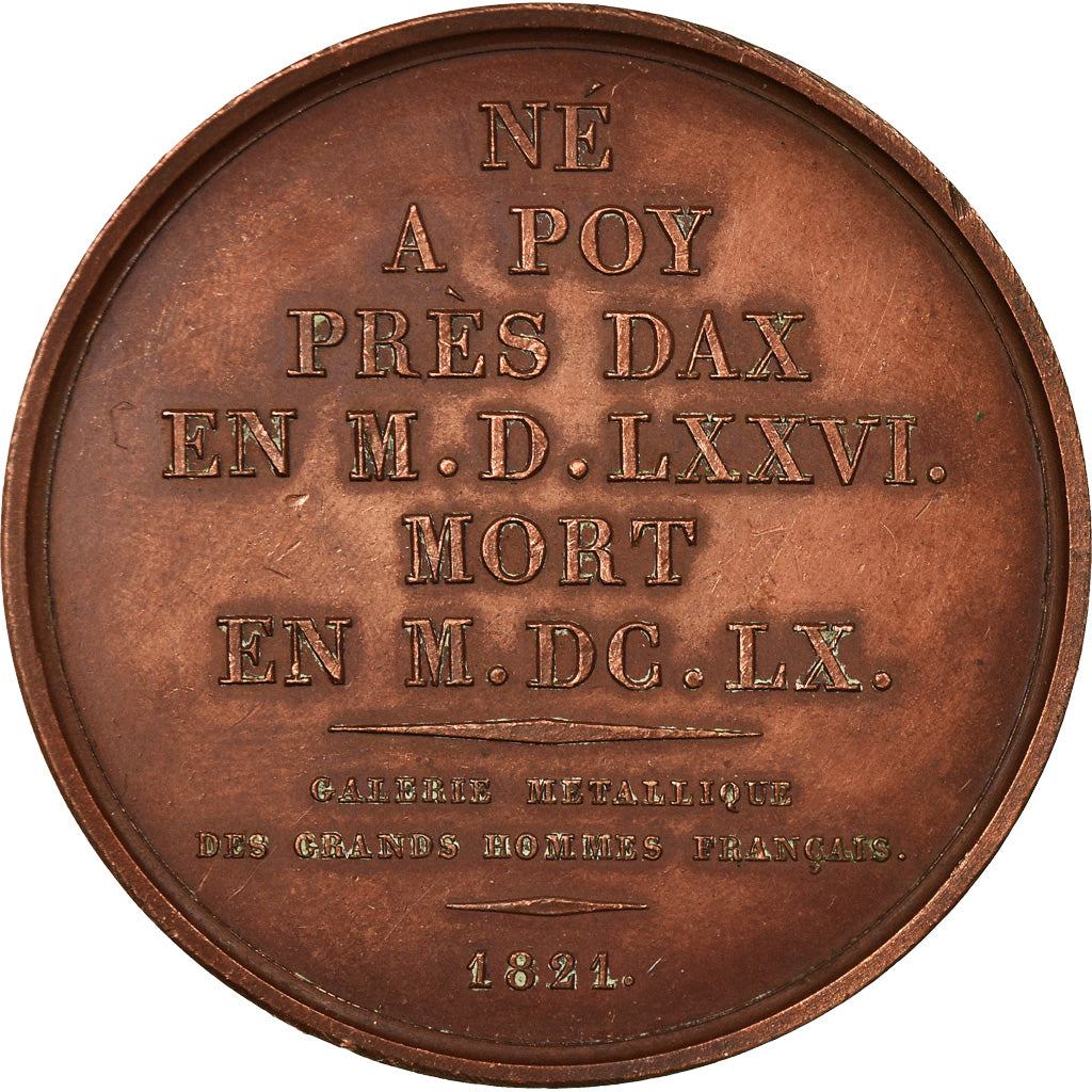 France, Medal, Galerie des Grands Hommes, Vincent de Paul, History, 1821