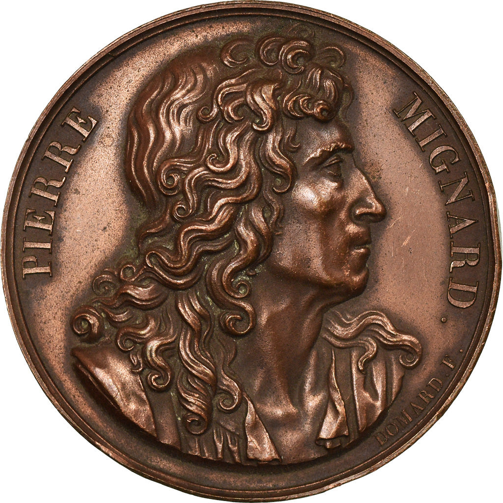 France, Medal, Galerie des Grands Hommes, Pierre Mignard, History, 1817, Domard