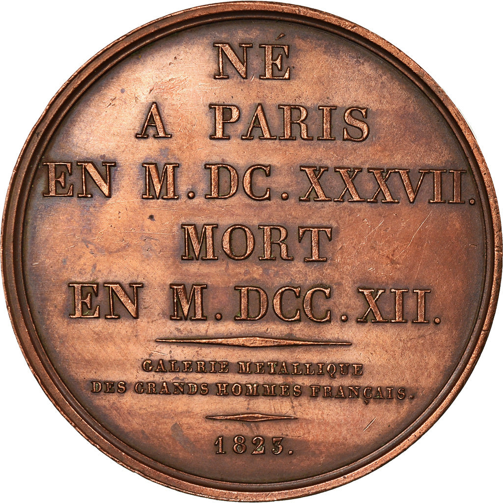 France, Médaille, Galerie des Grands Hommes, Nicolas Catinat, History, 1823