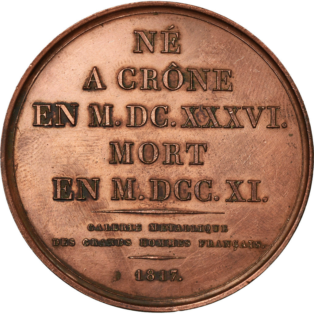 France, Medal, Galerie des Grands Hommes, Boileau Despréaux, History, 1817