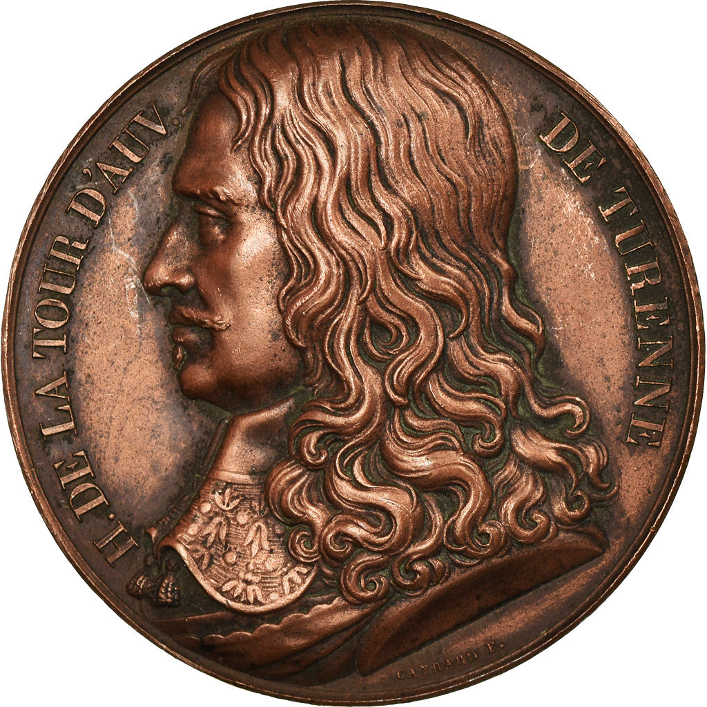 France, Medal, Galerie des Grands Hommes, Turenne, History, 1819, Gayrard