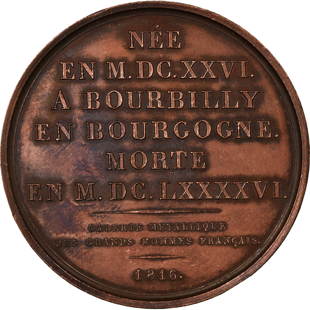 France, Medal, Galerie des Grands Hommes, Marie Rabutin de Sévigné, History