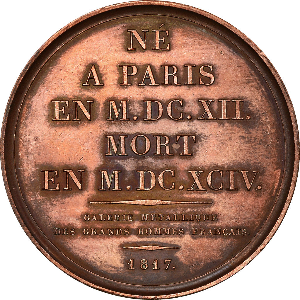France, Medal, Galerie des Grands Hommes, Antoine Arnauld, History, 1817