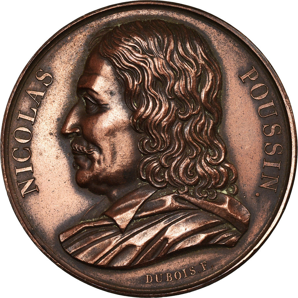 Francia, medaglia, Galerie des Grands Hommes, Nicolas Poussin, History, 1817
