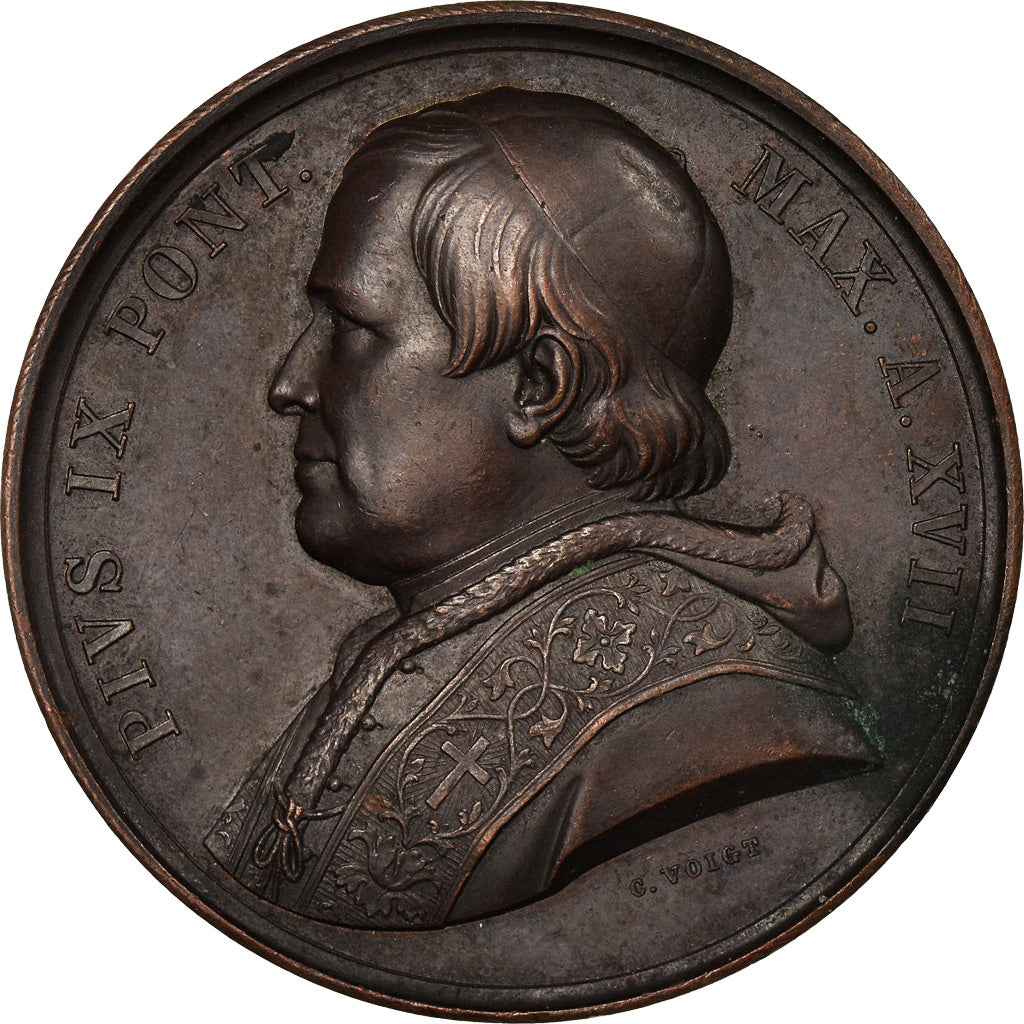 Vatican, Medal, Etats du Pape, Pie IX, 1862, Voigt, MS(60-62), Bronze