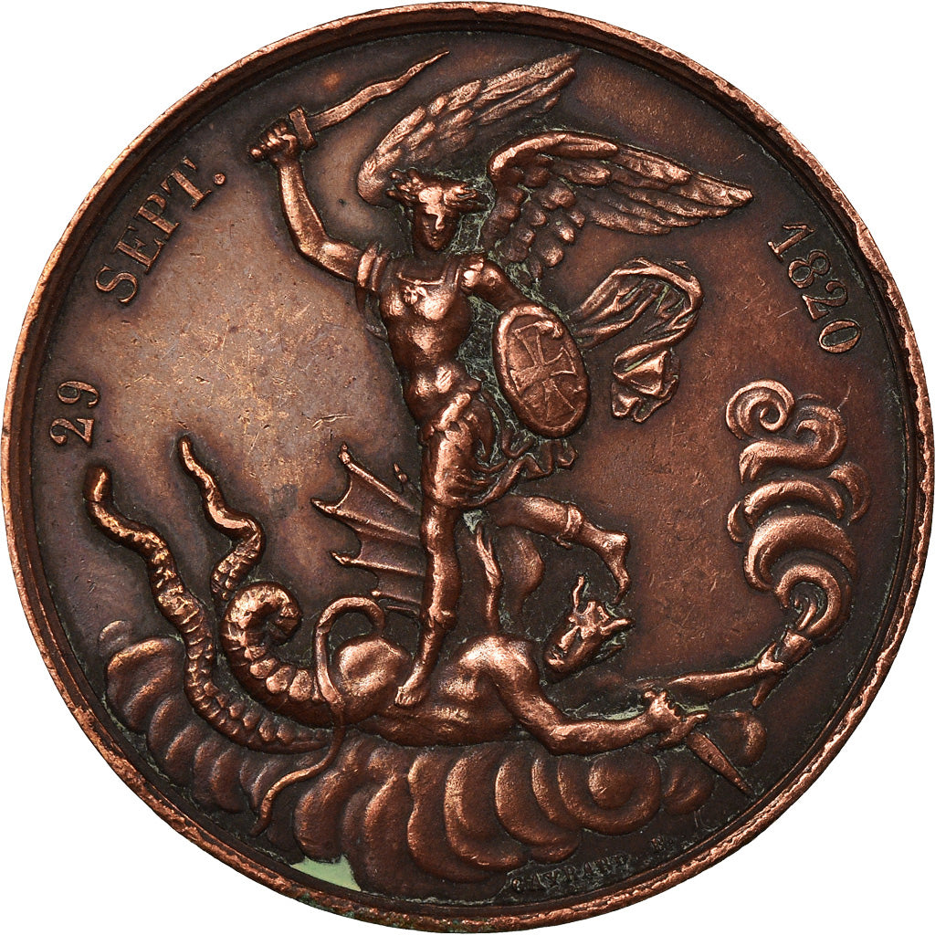 Francja, Medal, Naissance du Comte de Chambord, Historia, 1820, Gayrard