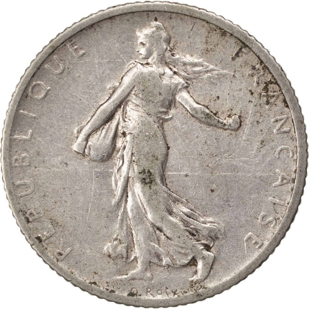 FRANCE, Semeuse, Franc, 1902, Paris, KM #844.1, EF(40-45), Silver, 23, Gadoury..