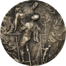 France, Medal, Les Sapeurs Pompiers de Paris., Monier, AU(55-58), Silvered