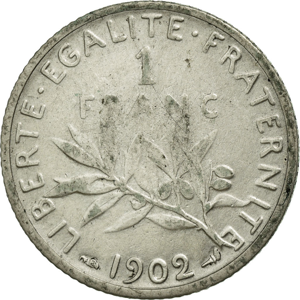 Monnaie, France, Semeuse, Franc, 1902, TB+, Argent, Gadoury:467