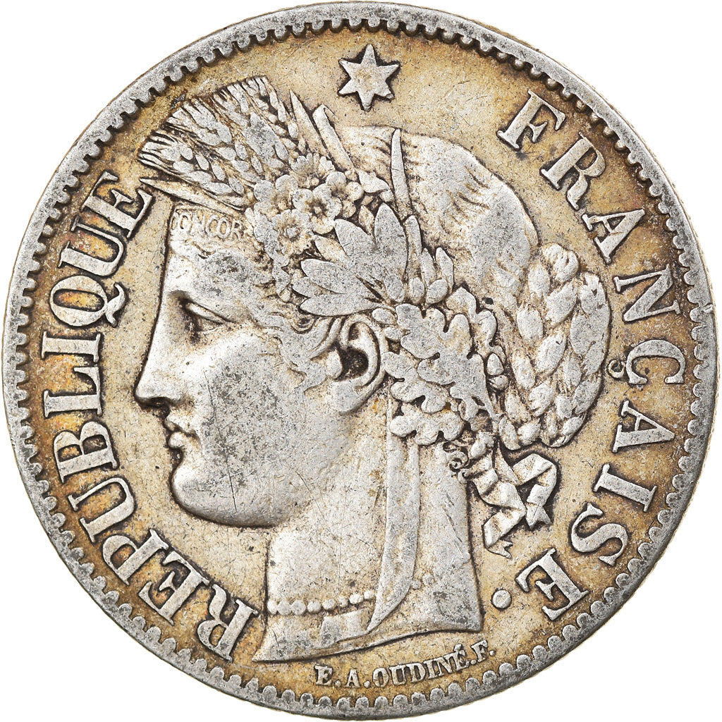 Coin, France, Cérès, 2 Francs, 1888, Paris, VF(30-35), Silver, KM:817.1