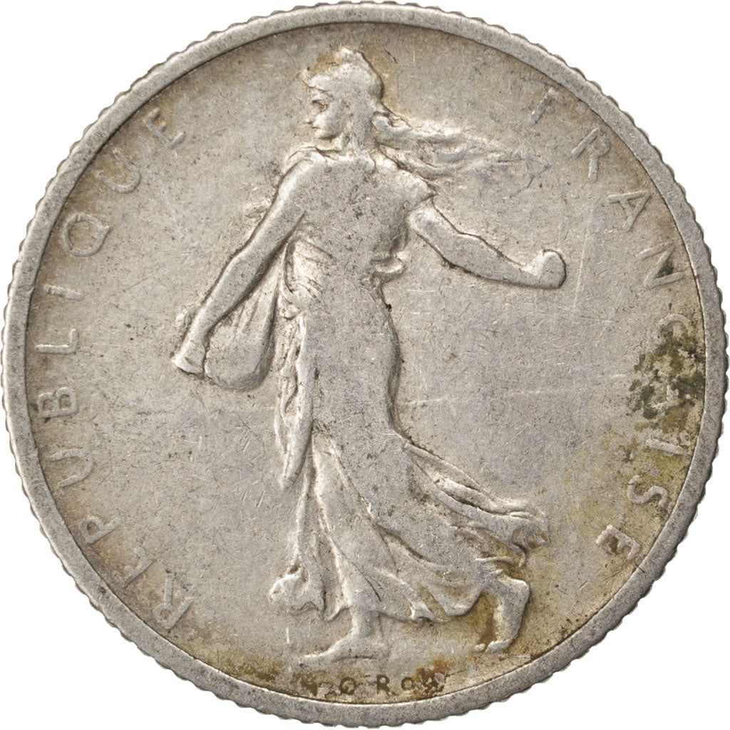 FRANCE, Semeuse, Franc, 1904, Paris, KM #844.1, VF(20-25), Silver, 23, Gadoury..