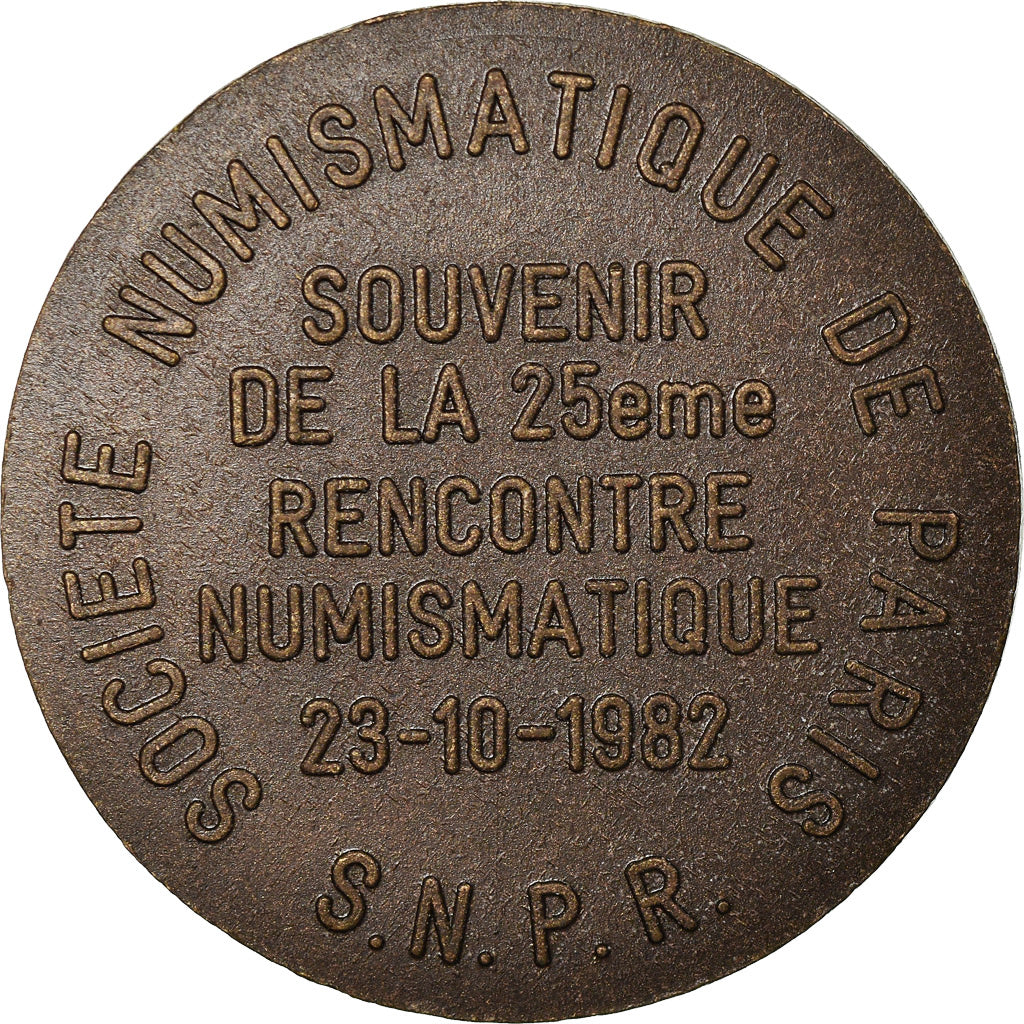 France, Medal, Société Numismatique de Paris, 25ème Rencontre, 1982