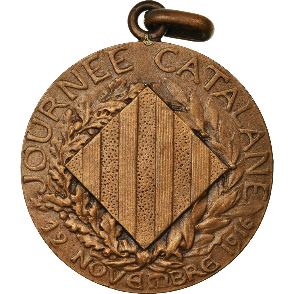 Frankreich, Medaille, Joffre, Journée Catalane, Politics, Society, War, 1916