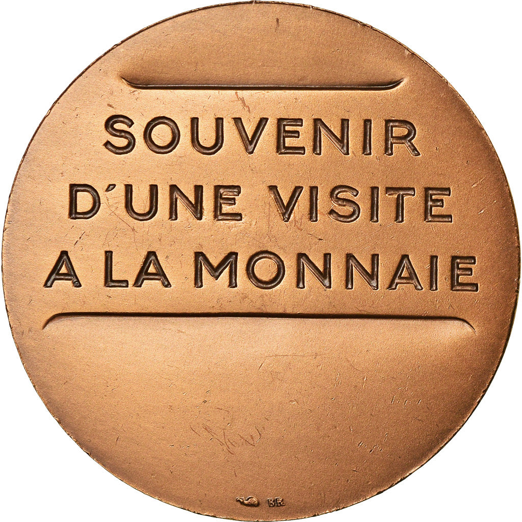 France, Medal, Souvenir d'une visite à la Monnaie, Paris, MS(65-70), Bronze