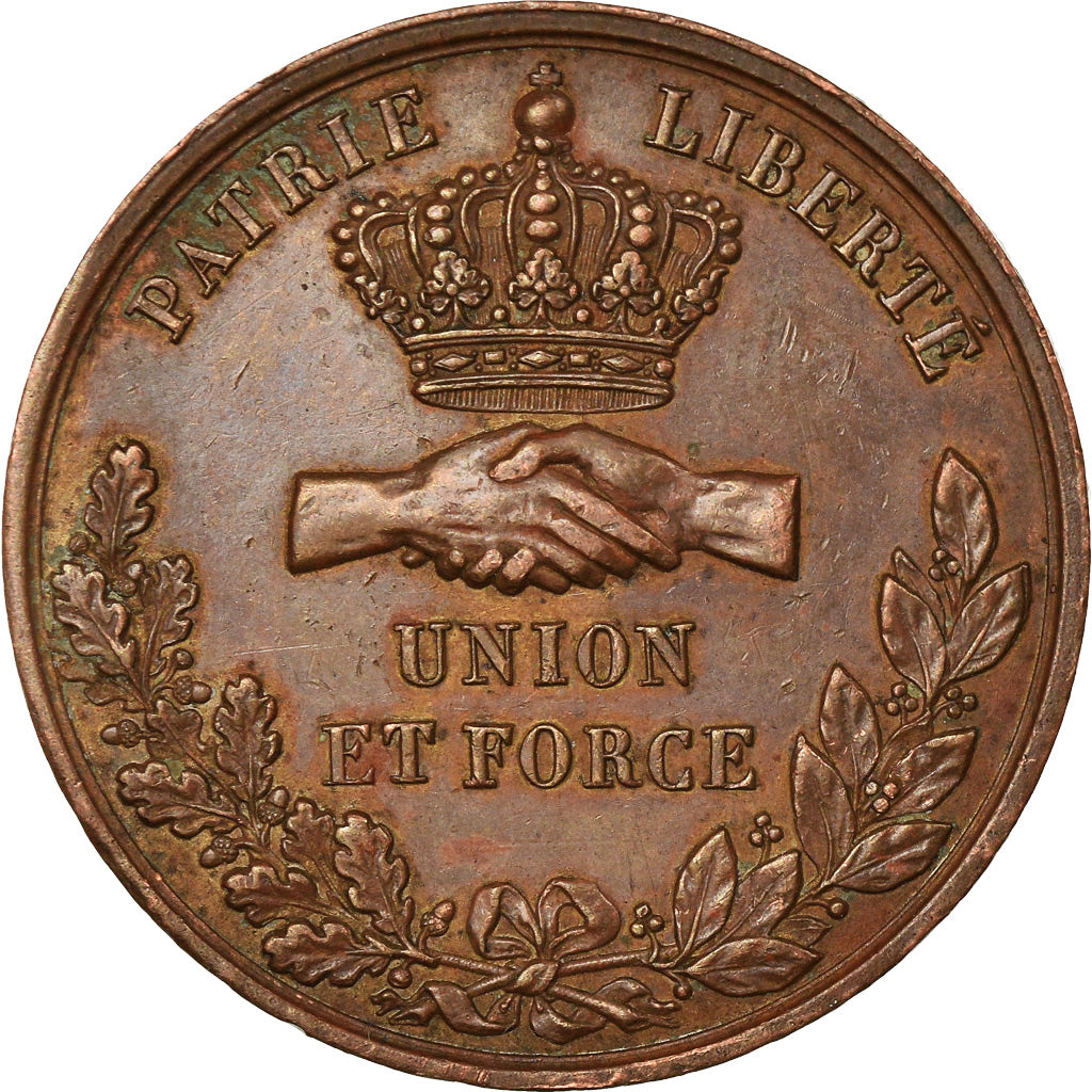 France, Jeton, Louis Philippe I, Union et Force, Fête Nationale, Nantes, 1831