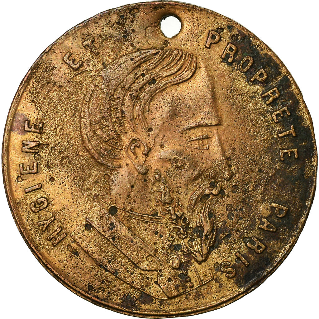 France, Medal, Exposition Universelle, Hygiène, Système Américain, 1867