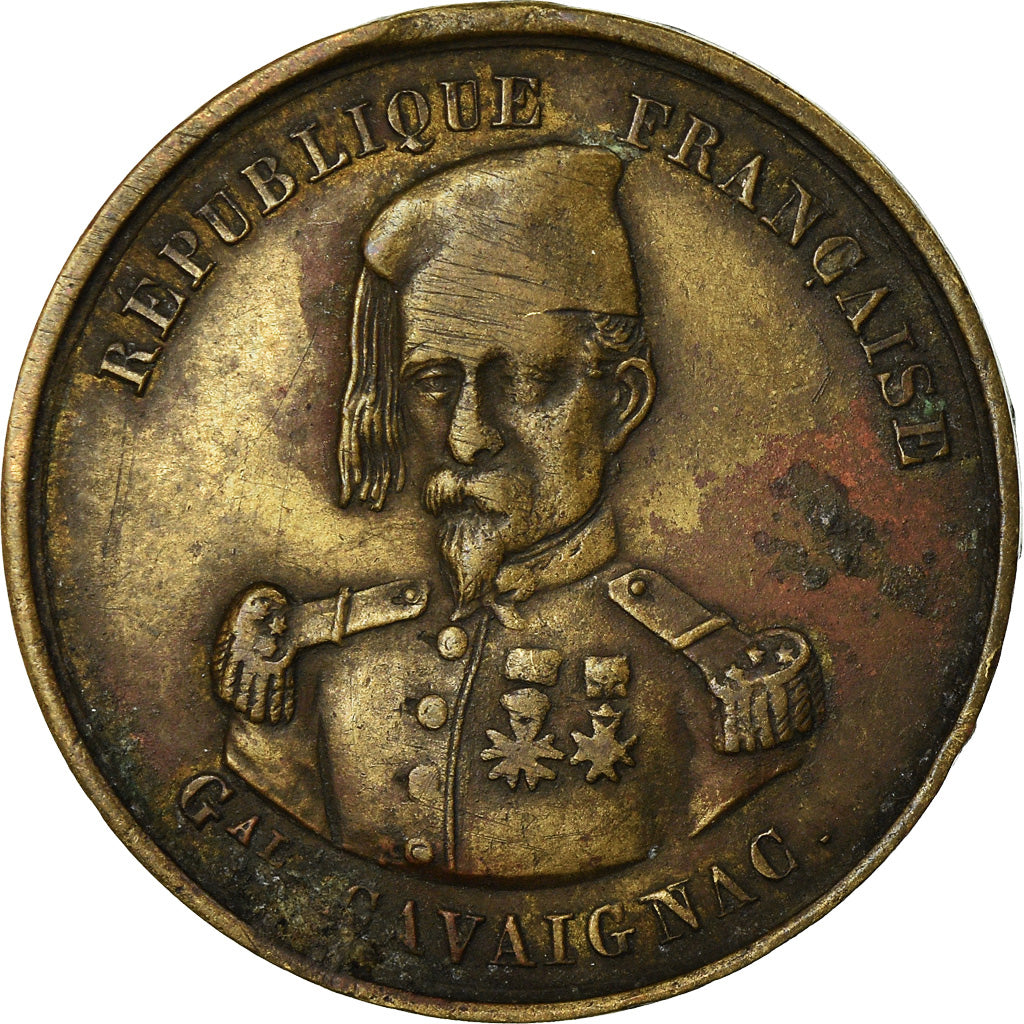 France, Medal, Seconde République, Général Cavaignac, 1848, VF(30-35), Copper