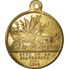 Frankrijk, Medaille, République Française, Fête de la Fraternité, 1848, FR+