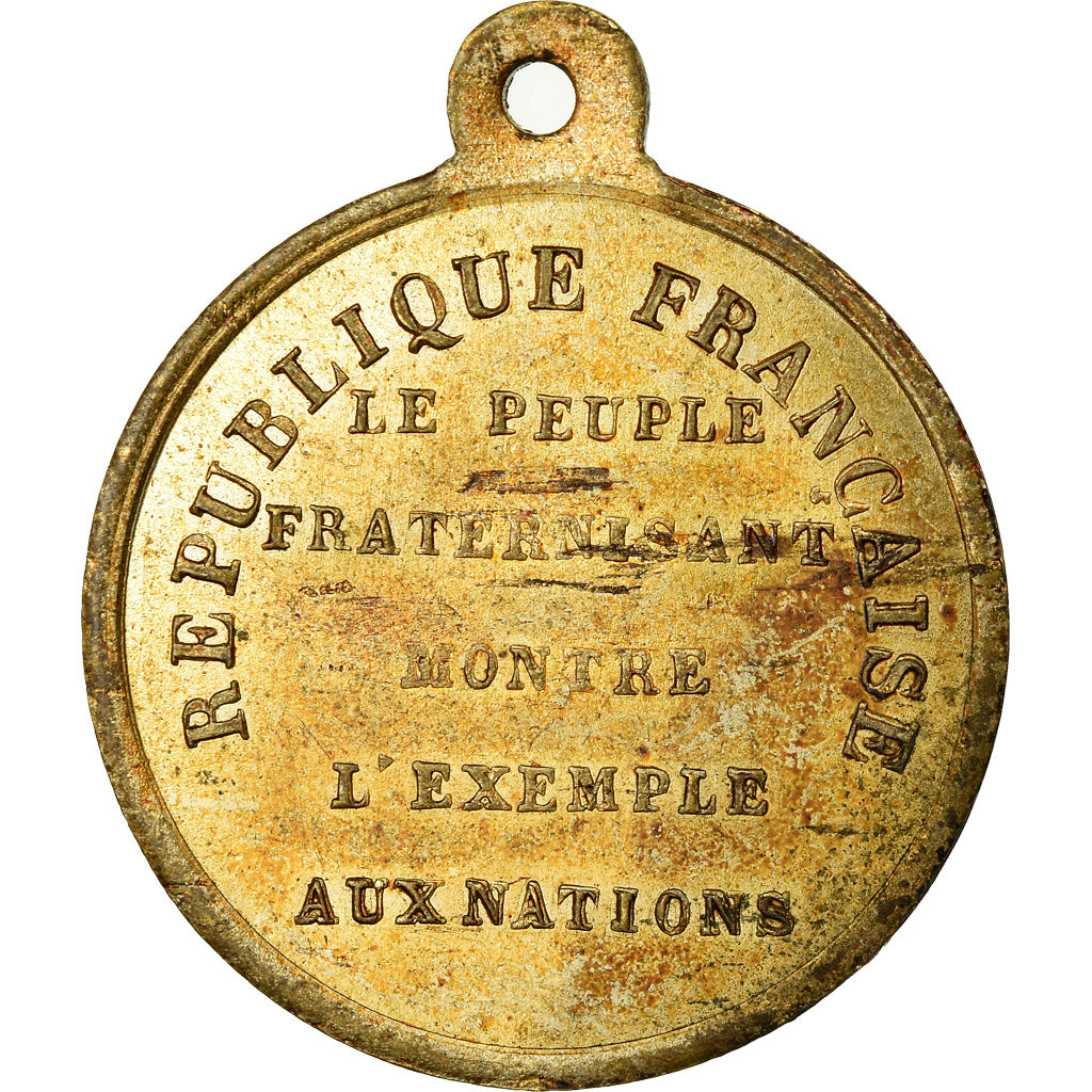 Frankrijk, Medaille, République Française, Fête de la Fraternité, 1848, FR+