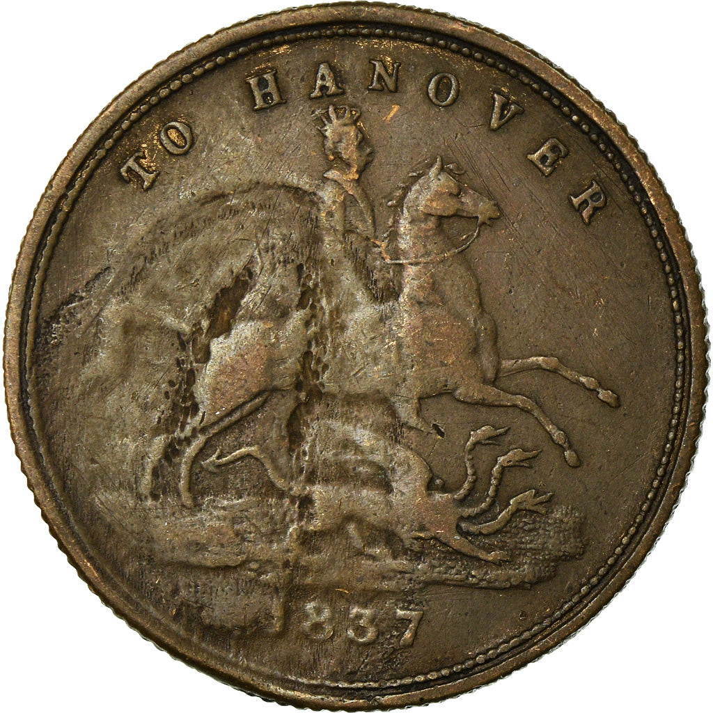 United Kingdom , Token, Game, Victoria Régina to Hanover, 1837, EF(40-45)