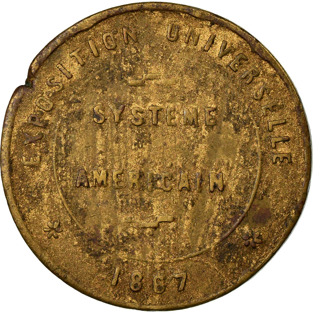 France, Medal, Exposition Universelle, Hygiène, Système Américain, 1867