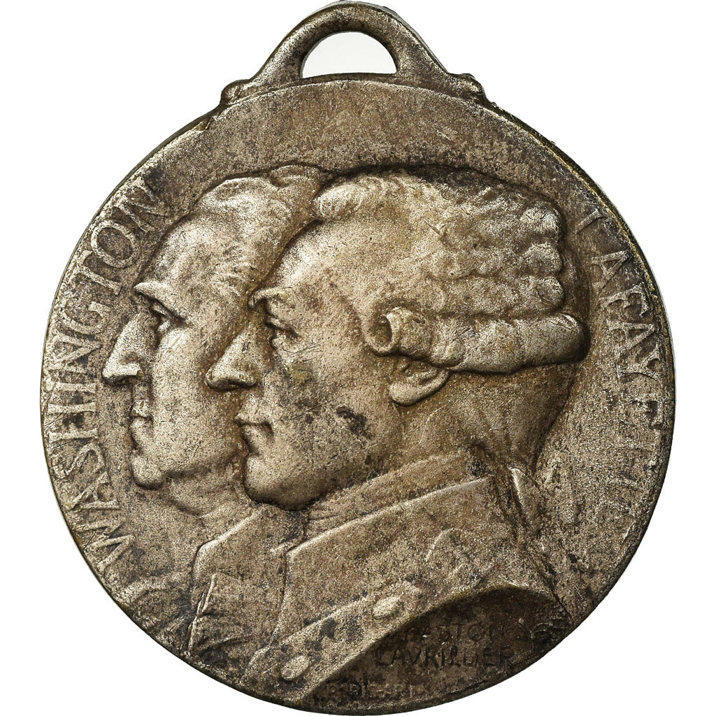 France, Médaille, Journée de Paris, 1917, Washington and Lafayette, History