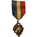 Francia, Union Nationale des Combattants, medalla, Excellent Quality, Bronce, 34