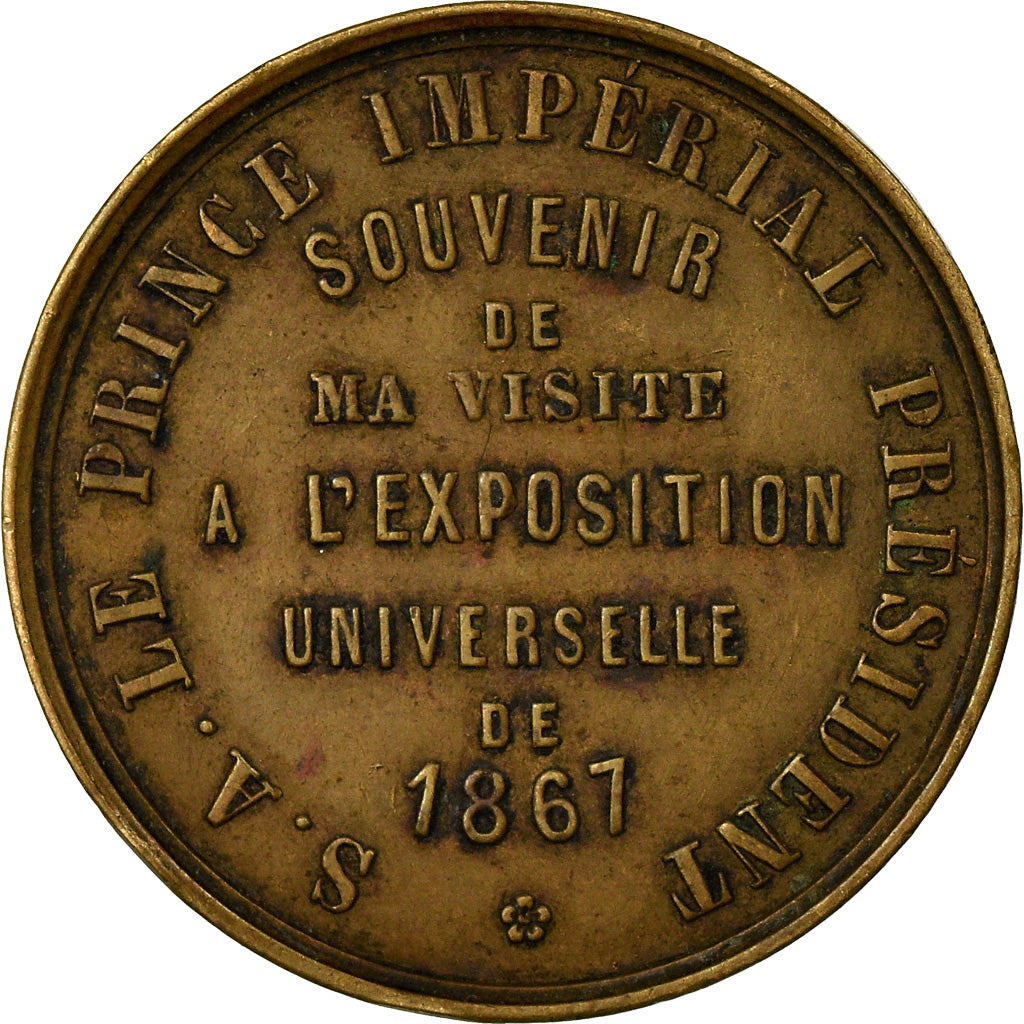 France, Médaille, Visite de Napoléon III à l'Exposition Universelle, 1867