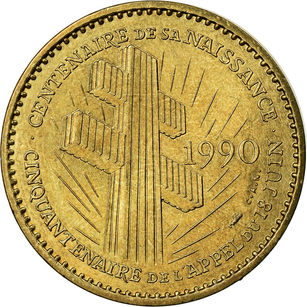 France, Medal, Centenaire de la Naissance du Général de Gaulle, History, 1990