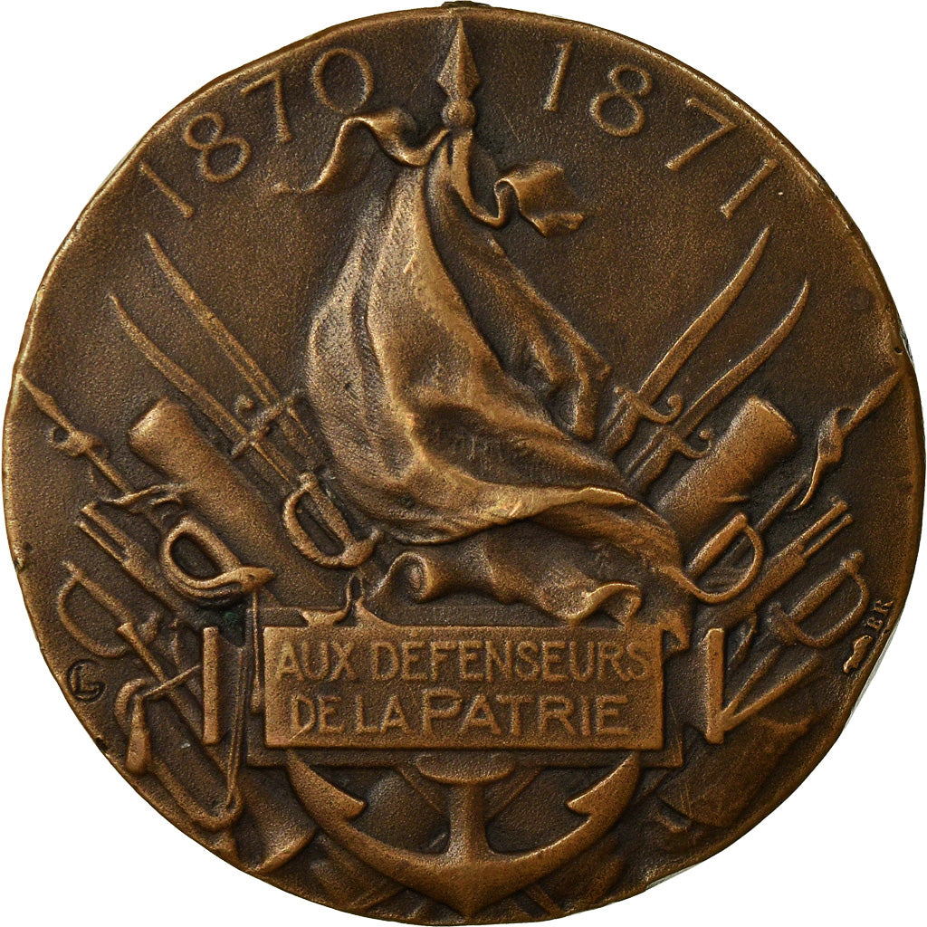 Frankreich, Aux Défenseurs de la Patrie, Medaille, 1870-1871, Very Good