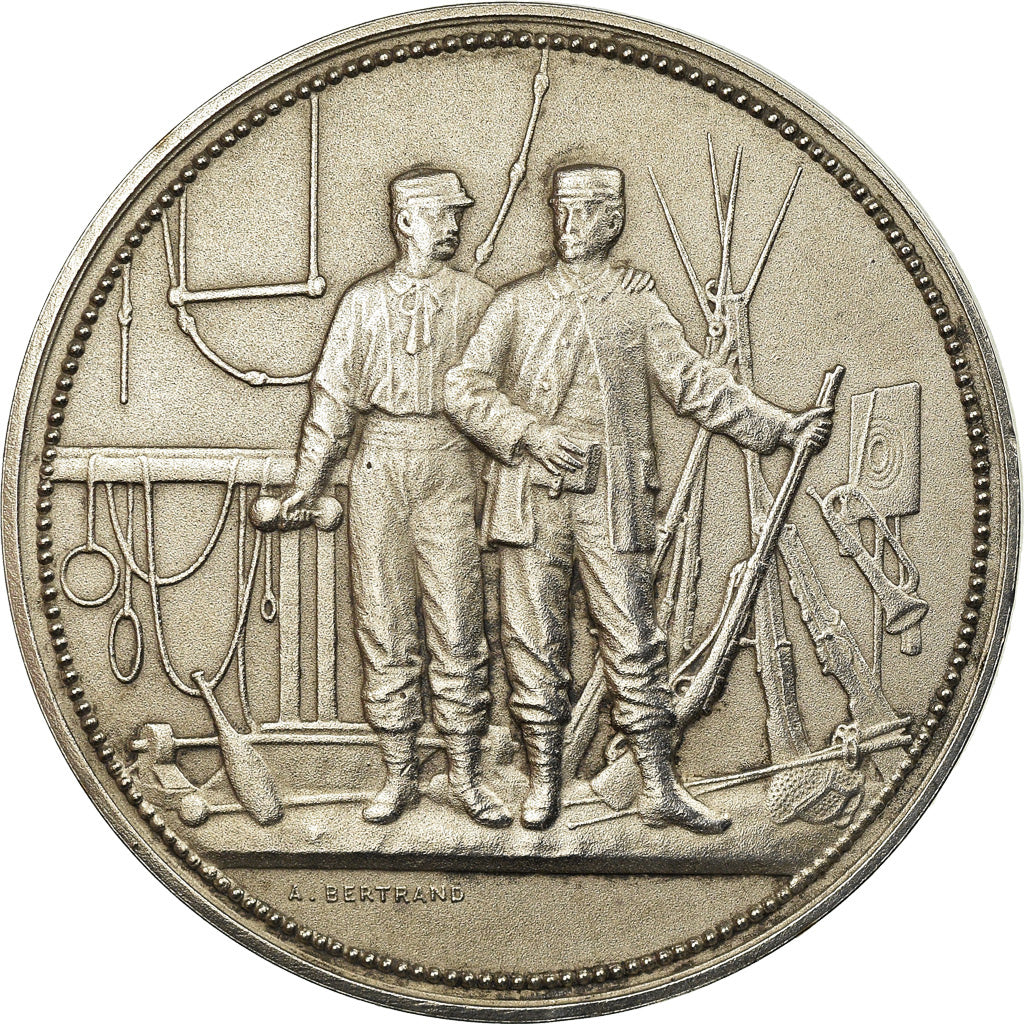 France, Medal, Préparation Militaire, Gymnastique, Arthus Bertrand, MS(60-62)
