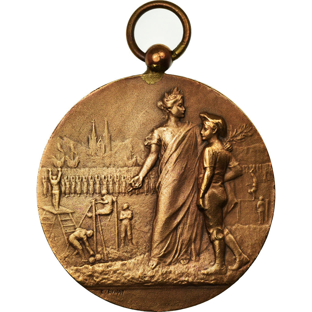 France, Medal, Art Nouveau, Saint Chamond, 1922, Dropsy, AU(55-58), Bronze