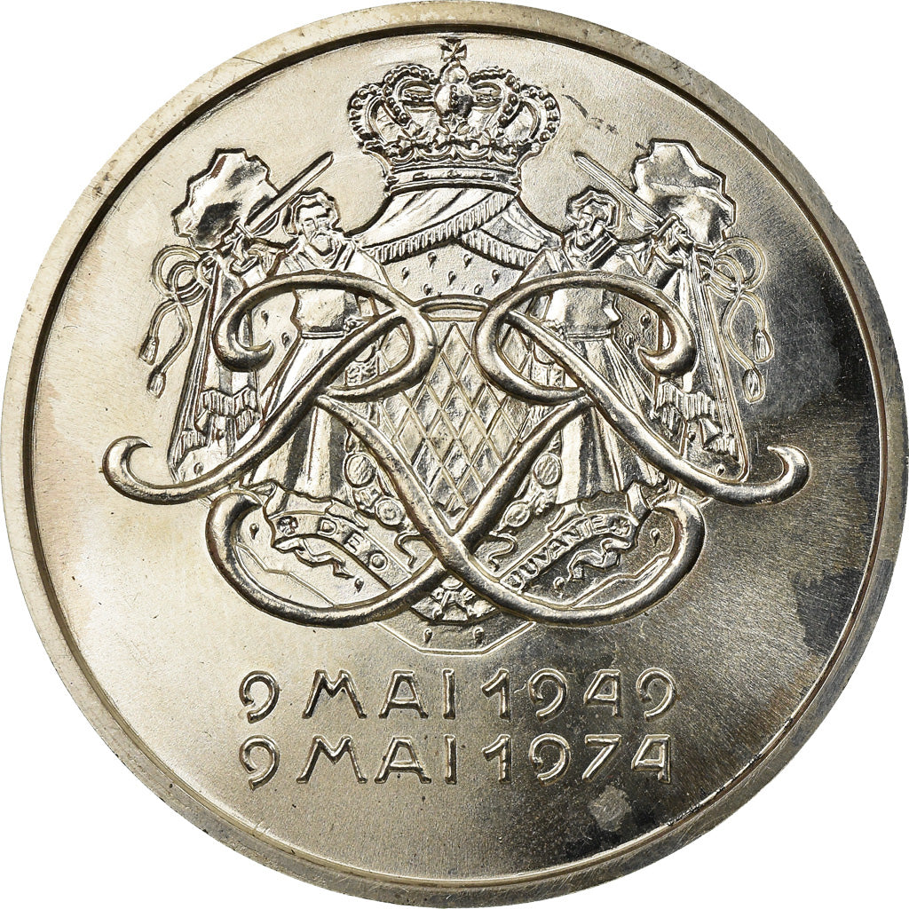 Monaco, Medal, Prince Rainier III, 1974, MS(63), Silver